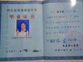 河北省的高中毕业证都是什么样子的
