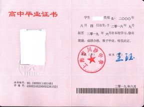 上海市高中毕业证样本、图片及遗失补办