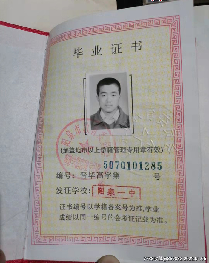 霍州市1998年高中毕业证：样式、参数与补办